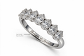 Oval 7-Stone Moissanite Half Eternity Ring
