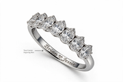Oval 7-Stone Moissanite Half Eternity Ring